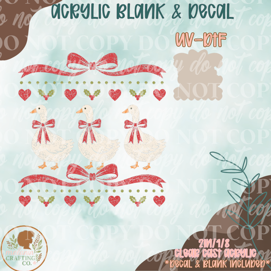 Christmas Ghost UV DTF Acrylic Blank Set