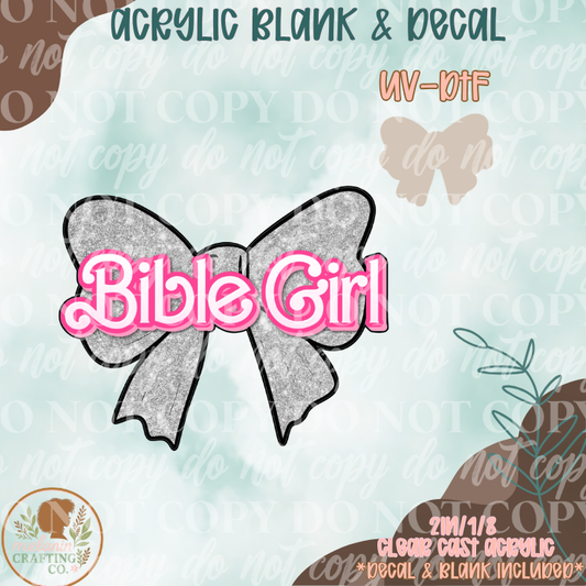 Bible Girl UV DTF Acrylic Blank Set