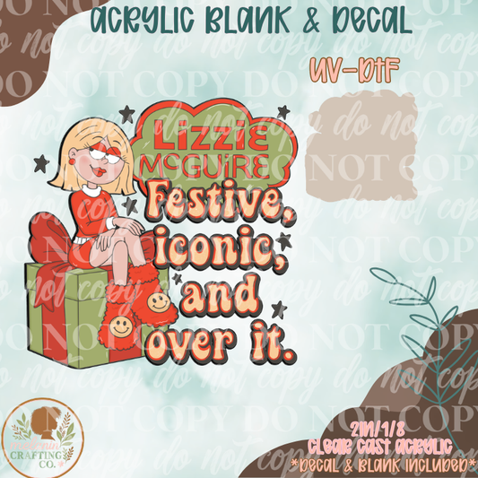 Festive Iconic & Over It  UV DTF Acrylic Blank Set