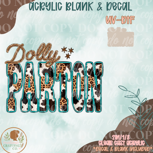 Western Dolly UV DTF Acrylic Blank Set