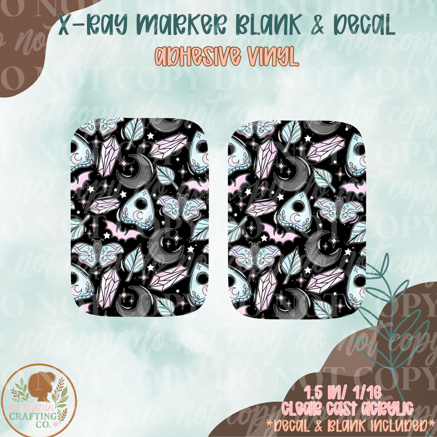 Pastel Ouija  X-Ray Markers (Decal Included)