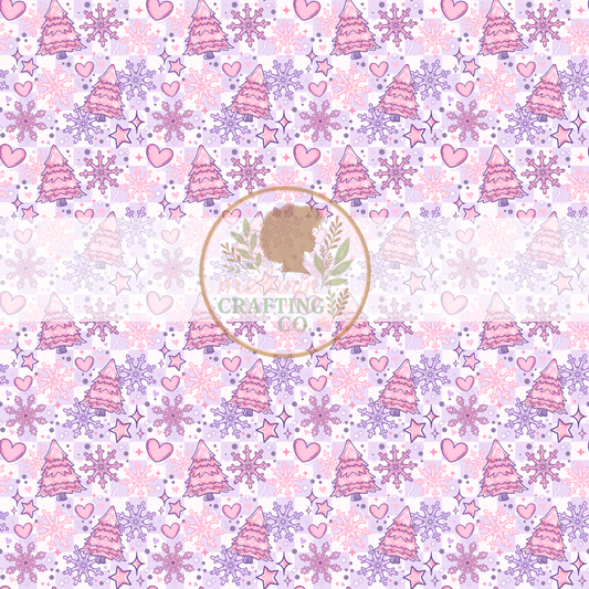 Pastel Winter Collage 12x12 Adhesive Vinyl