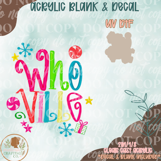Festive Whoville UV DTF Acrylic Blank Set
