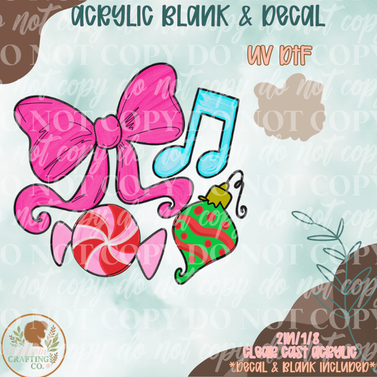 Who mas Bows UV DTF Acrylic Blank Set
