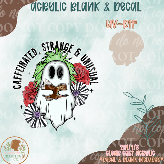 Caffeinated Strange & Unusual UV DTF Acrylic Blank Set
