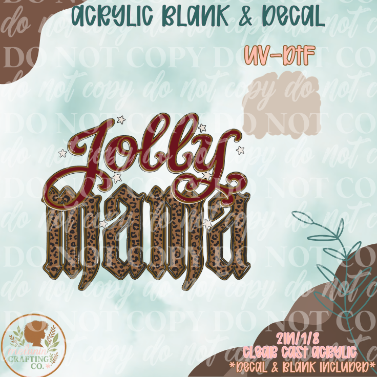 Jolly Mama UV DTF Acrylic Blank Set