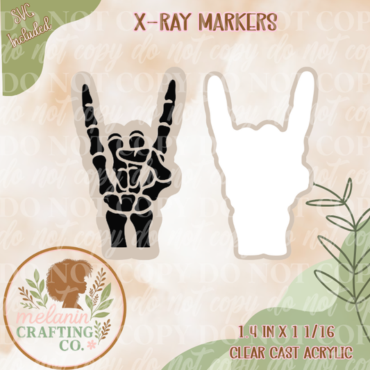 Skeleton Rock X-Ray Markers (UV Dtf Included)