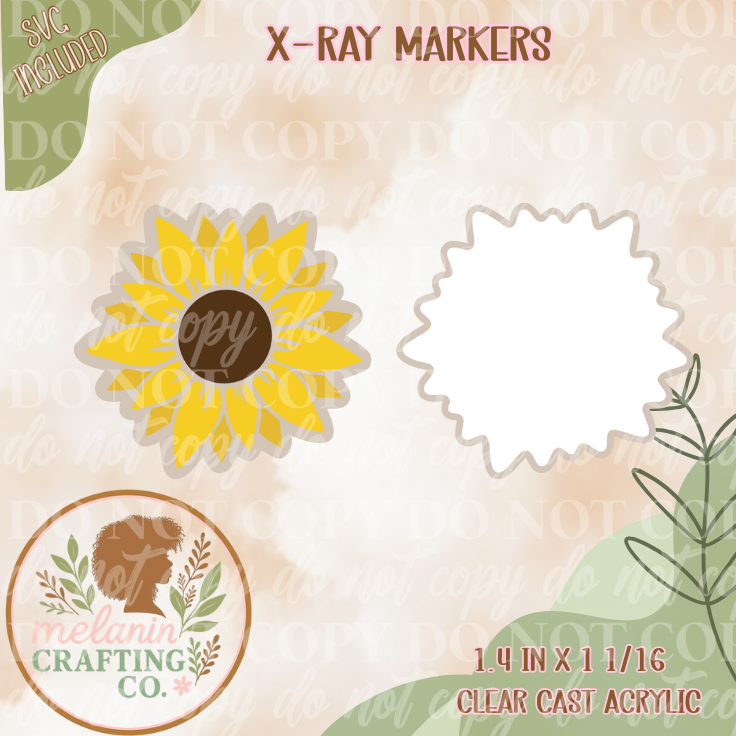 Sunflower  X-Ray Markers (UV Dtf Included)