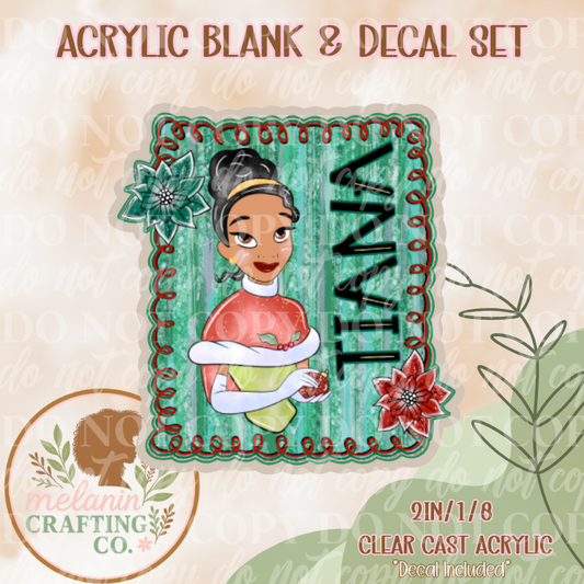 Tiana Frame Acrylic Blank & Decal Set