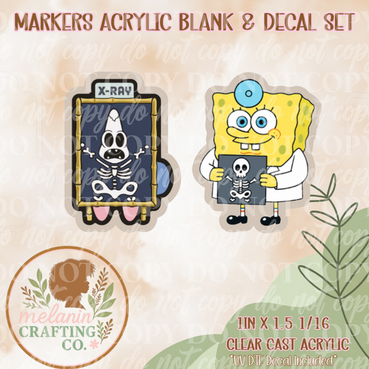 Best Friends Forever X-Ray Markers (Decal Included)