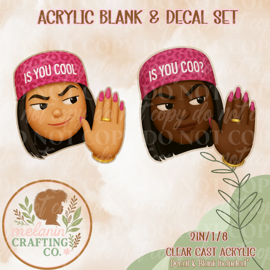 Is You Cool? Acrylic Blank & Decal Set