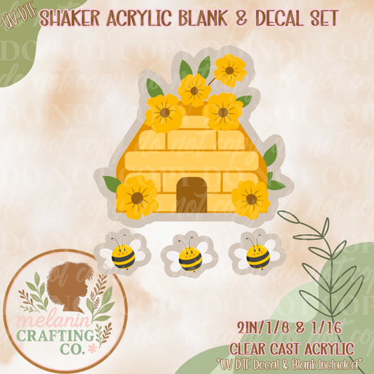 Bumble Bee Hive UV Dtf Shaker Set