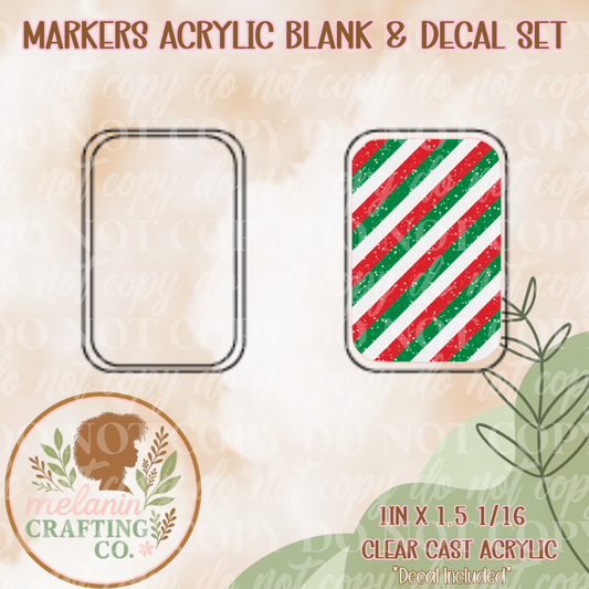 Jolly Stripes X-Ray Markers  Decal Included)