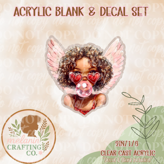 Angel With A Attitude Acrylic Blank & Decal Set