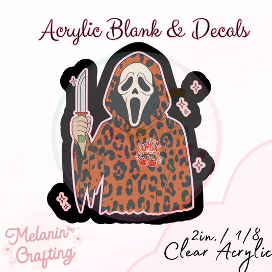 Leopard Scream Acrylic Blank & Decal Set