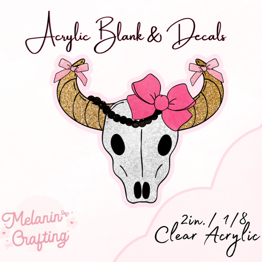 CowHead Acrylic Blank & Decal Set