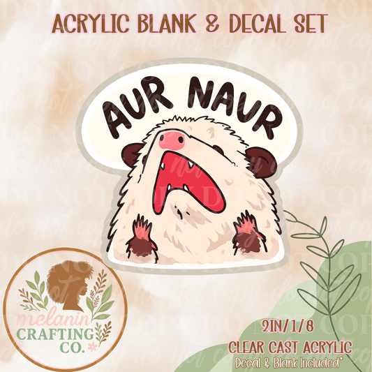 Aur Naur! Acrylic Blank & Decal Set
