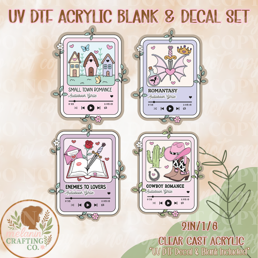Romance Music UV Dtf Acrylic Blank & Decal Set