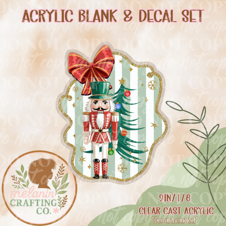 NutCracker Stripes Acrylic Blank & Decal Set