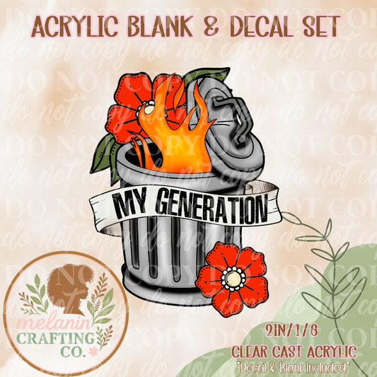 My Generation Acrylic Blank & Decal Set