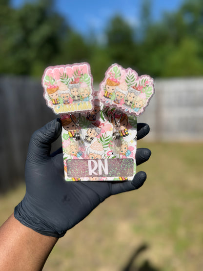 Golden Christmas Badge Set