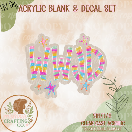 WWJD UV Dtf Acrylic Blank Set