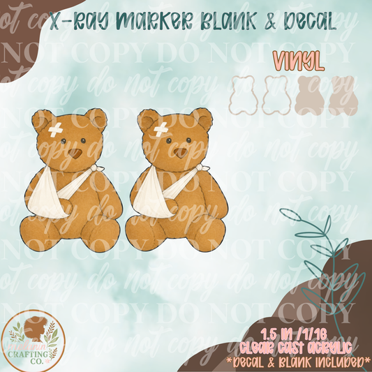 Peds Teddy X-Ray Markers (Decal Included)