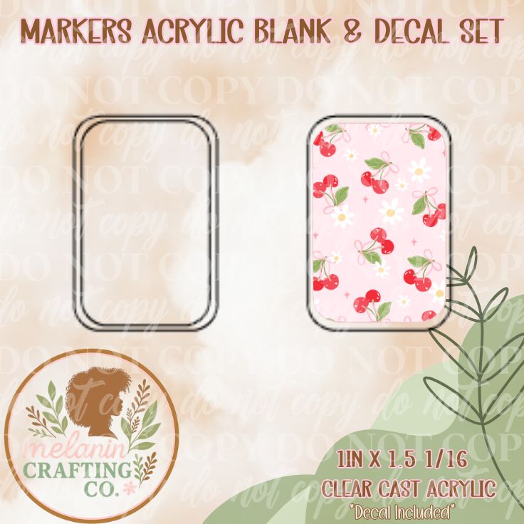 Pink Cherry Blossom X-Ray Markers (Decal Included)