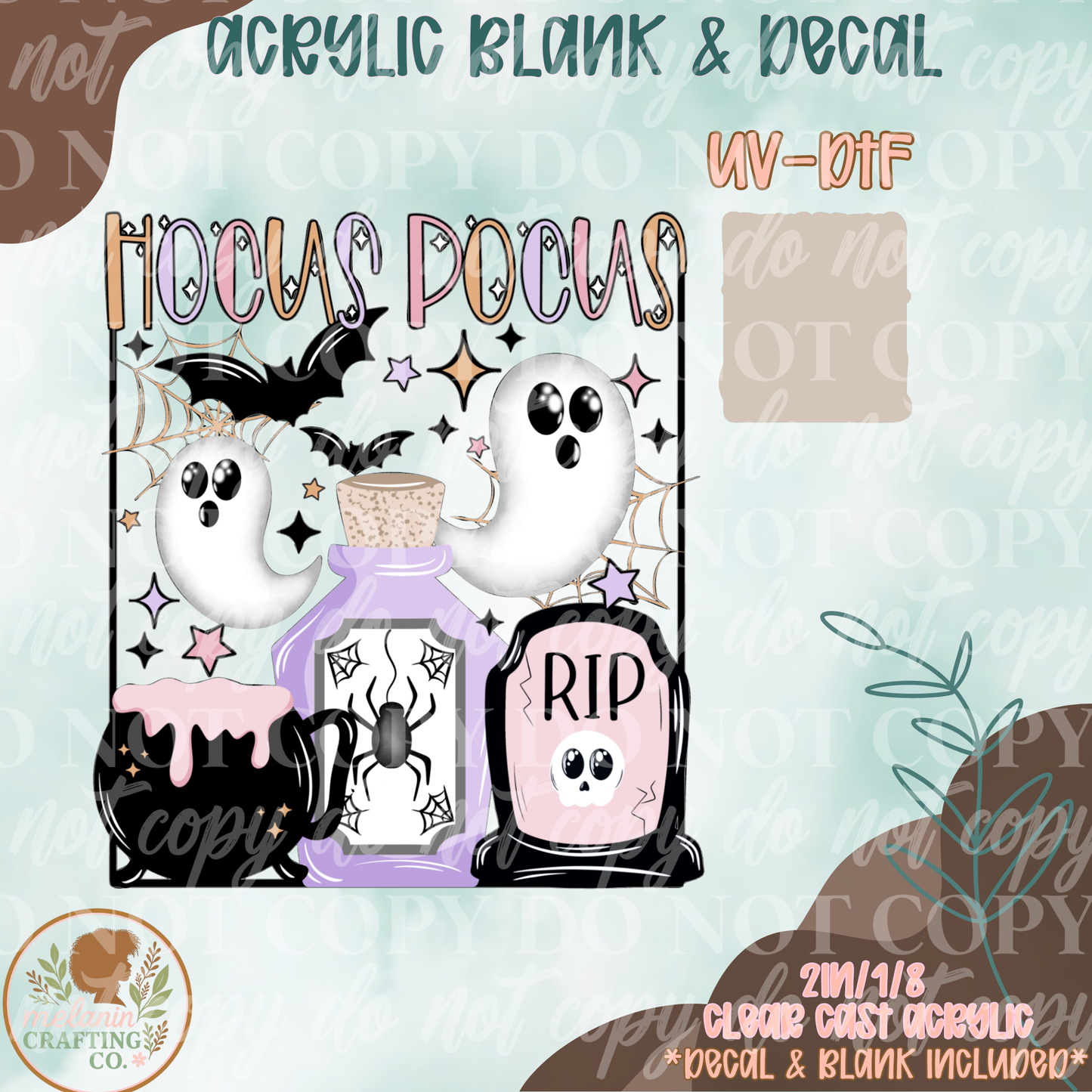 Pastel Hocus Pocus UV DTF Acrylic Blank Set