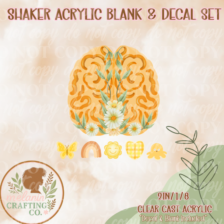Sunshine Brain Acrylic Blank & Shaker Set