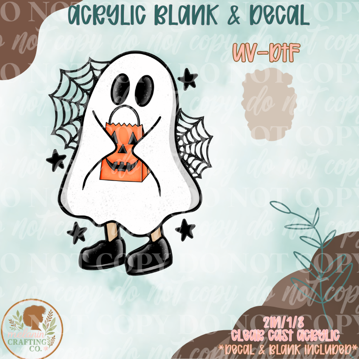 Ghost Trick Or Treat UV DTF Acrylic Blank Set