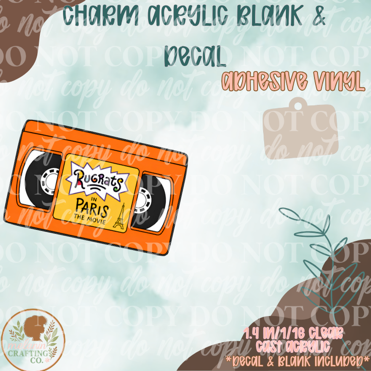 Orange Tape Charm & Decal Set