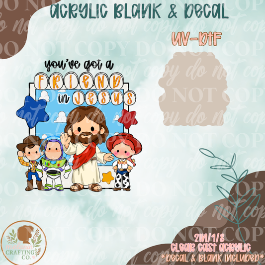 Friend In Jesus UV DTF Acrylic Blank Set