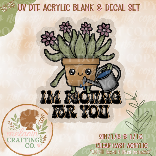 Rooting For You UV Dtf Acrylic Blank Set