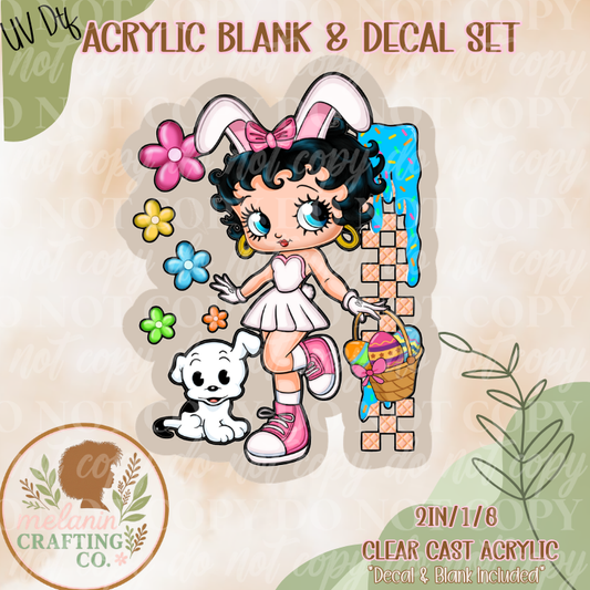 Boop Easter UV DTF Acrylic Blank Set