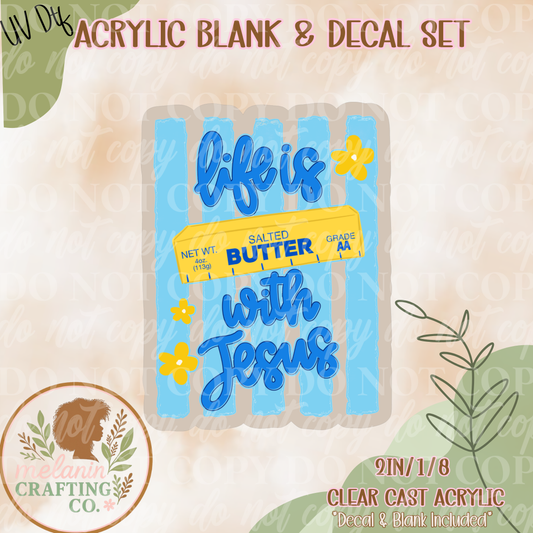 Life With Jesus UV Dtf Acrylic Blank Set