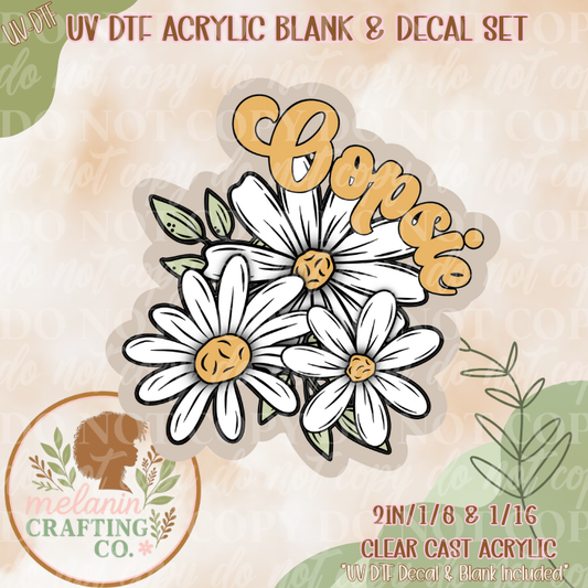 Oopsie Daisies UV Dtf Acrylic Blank Set