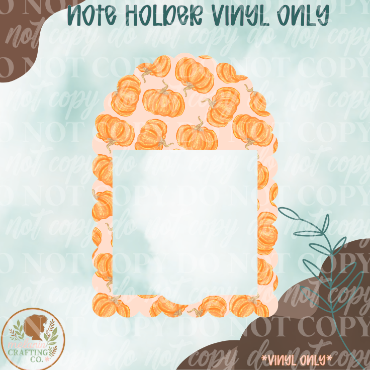 Pumpkin Notepad Vinyl