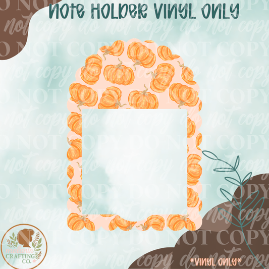 Pumpkin Notepad Vinyl