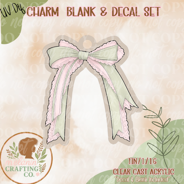 Elegant Bow Charm & Decal Set