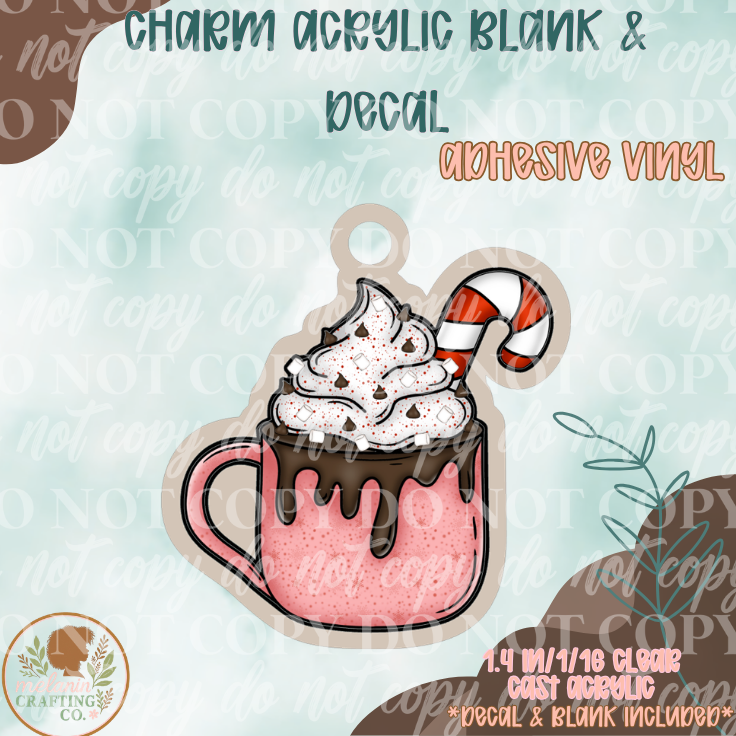 Candy Cane Coco Charm & Decal Set