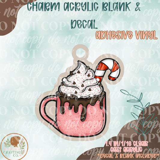 Candy Cane Coco Charm & Decal Set
