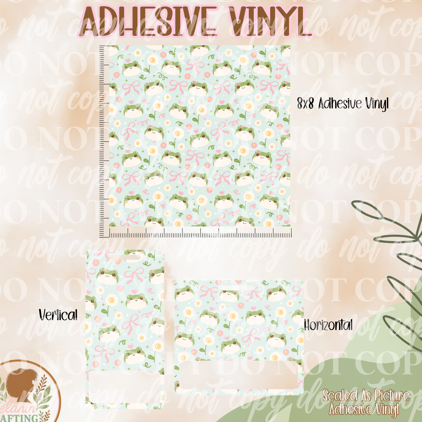 Blue Froggy Adhesive Vinyl