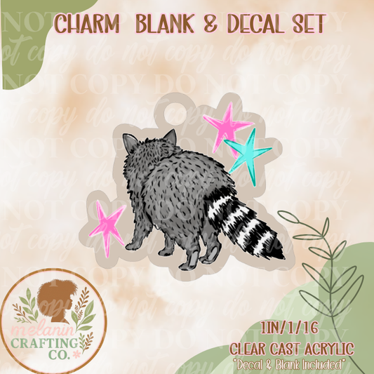 Raccoon UV DTF Charm & Decal Set