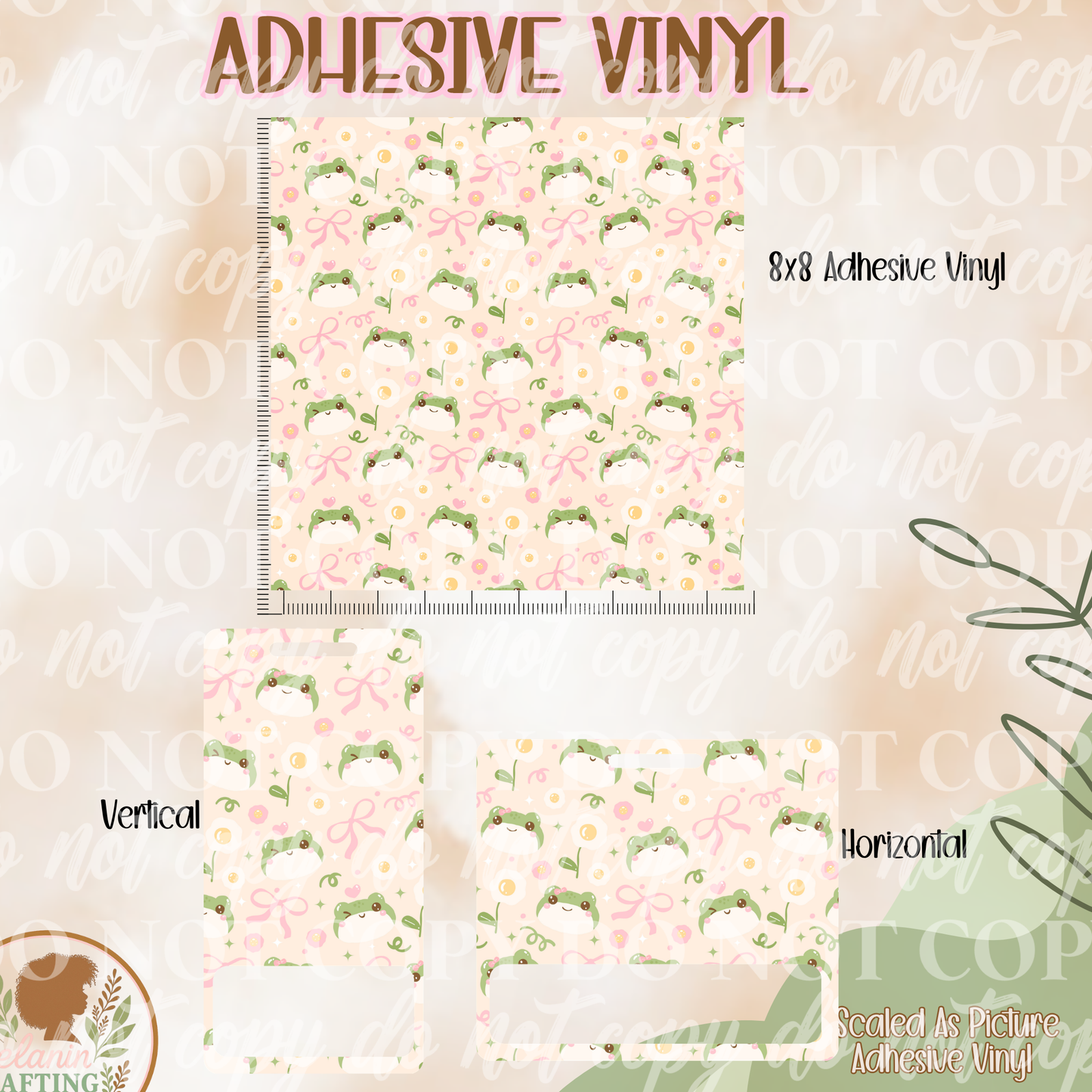 Pink Froggy Adhesive Vinyl