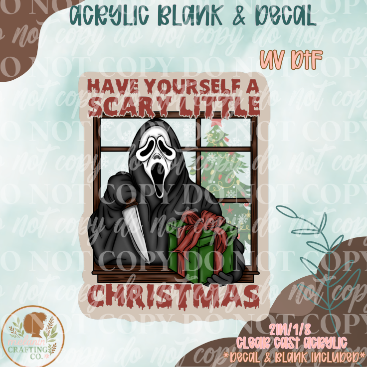 Scary Christmas UV DTF Acrylic Blank Set