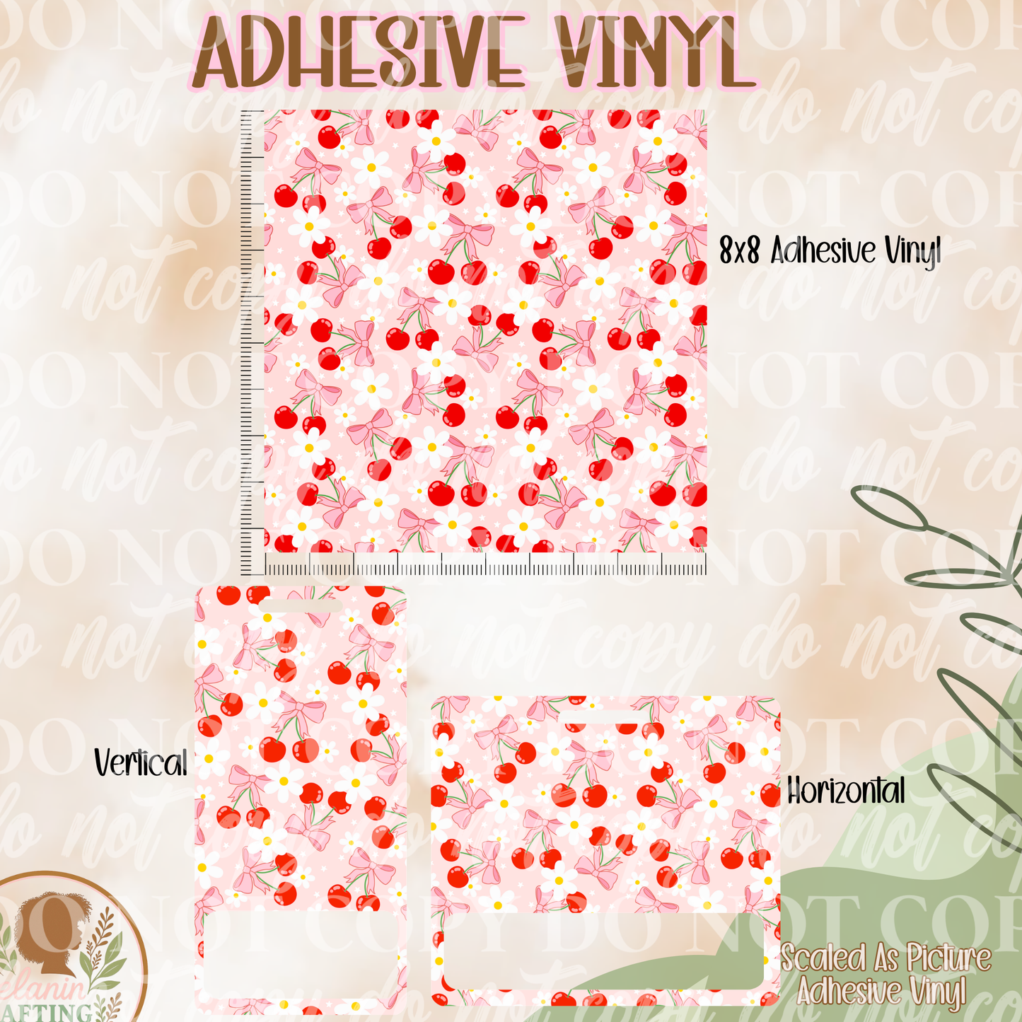 Daisy Cherries Adhesive Vinyl