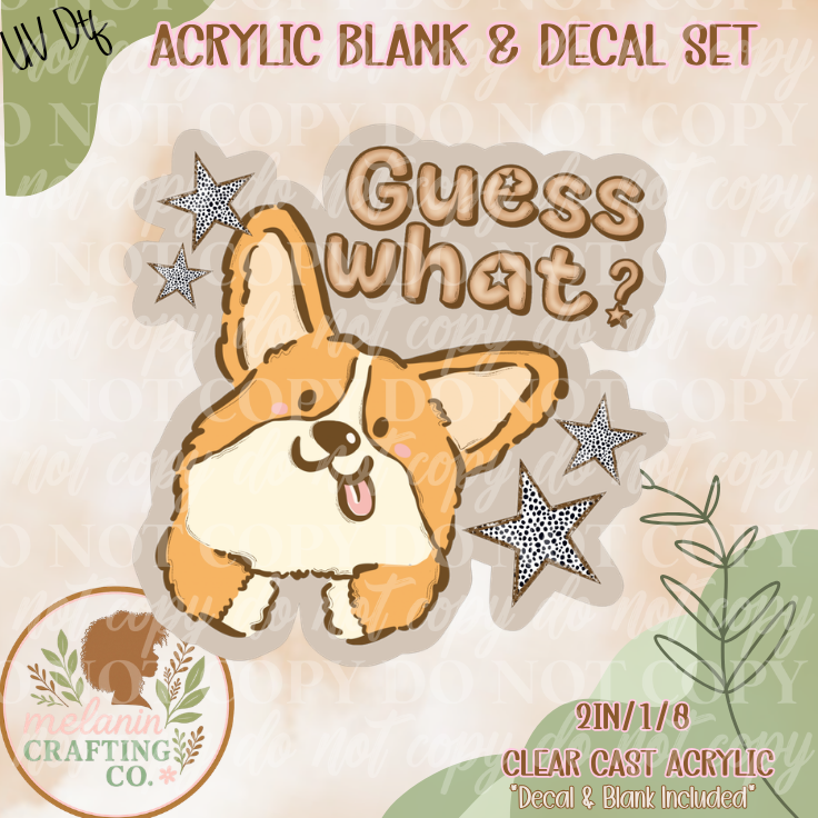 Guess What UV DTF Acrylic Blank Set