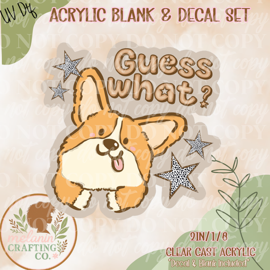 Guess What UV DTF Acrylic Blank Set