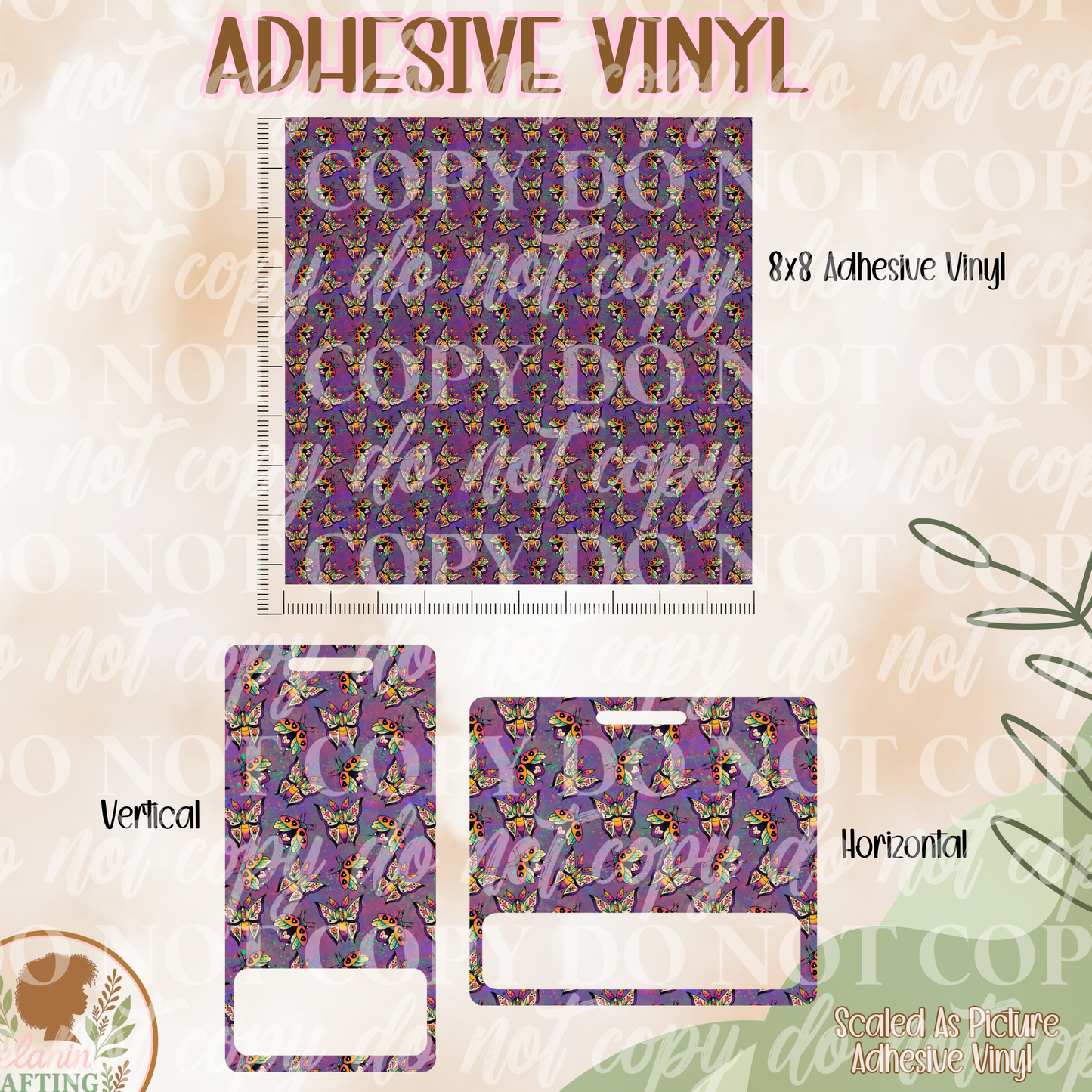 Dark Butterflies Adhesive Vinyl